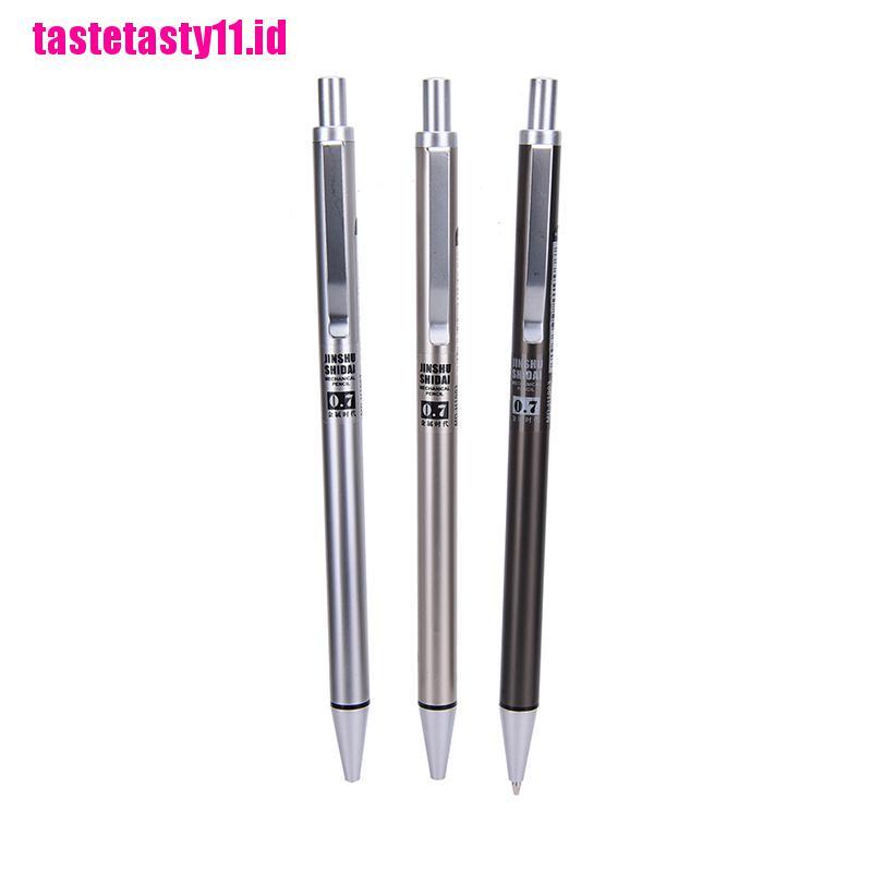 Pensil Mekanik Otomatis 0.7mm Bahan Besi Metal Untuk Menulis / Menggambar