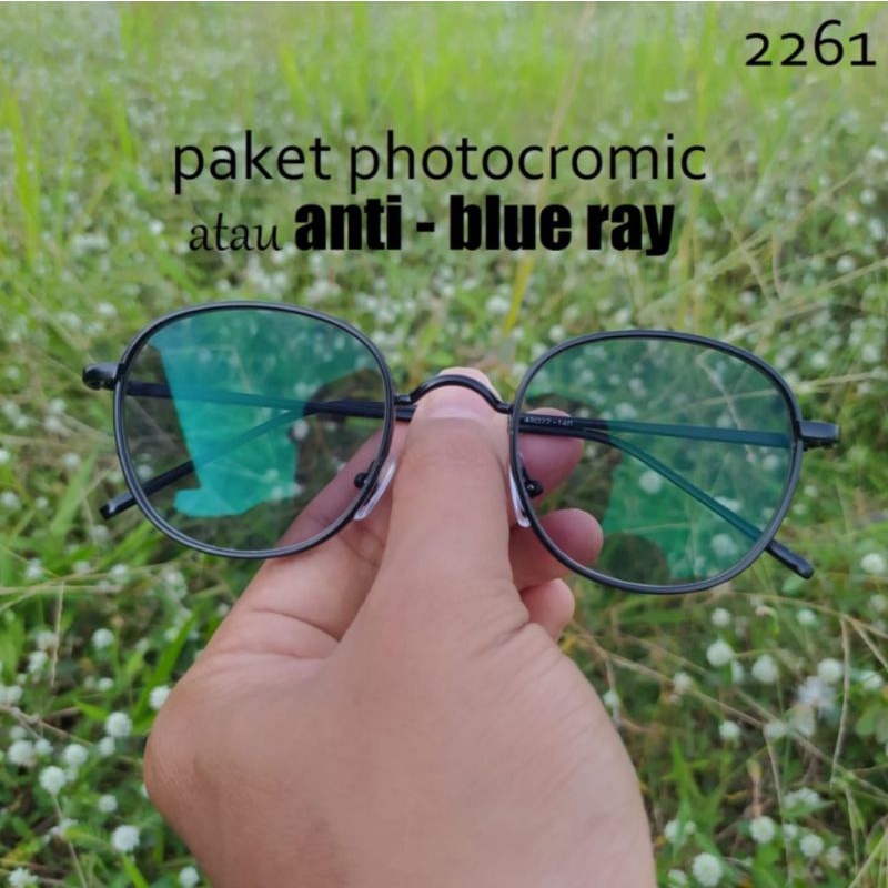 kacamata clasic retro photochromic, tipe vintage 2261 pria/wanita