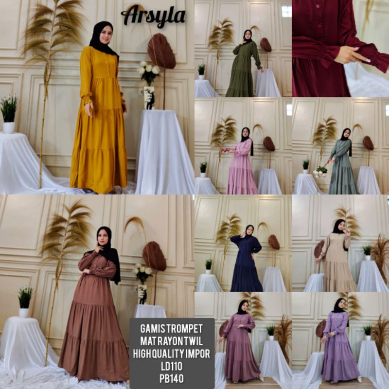 home dress twill arsyla/gamis susun arsyla