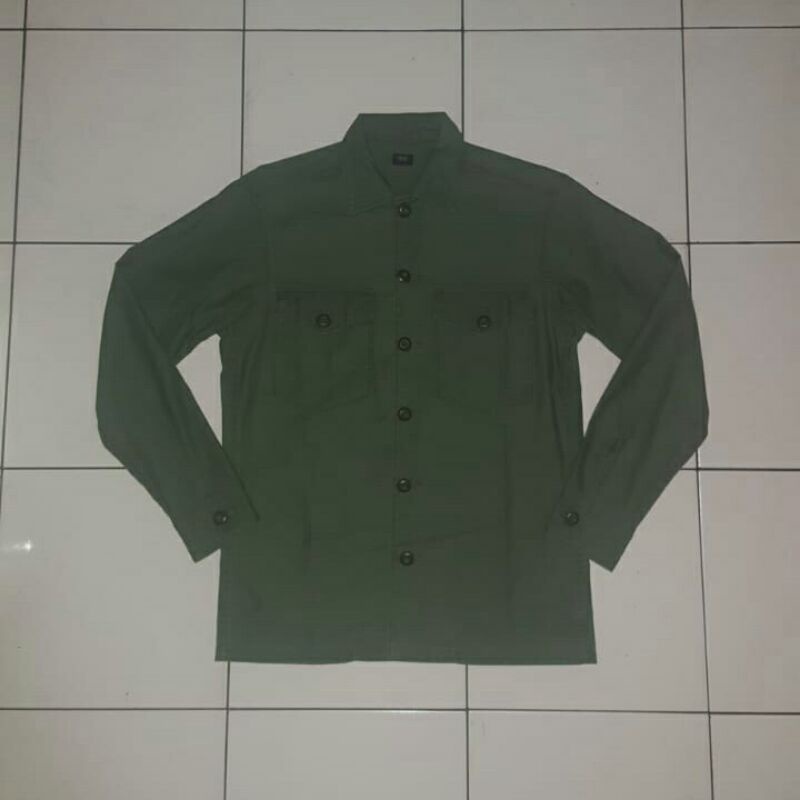 Military Shirt Uniqlo Repro Vintage OG107 Us Army Kemeja Second S