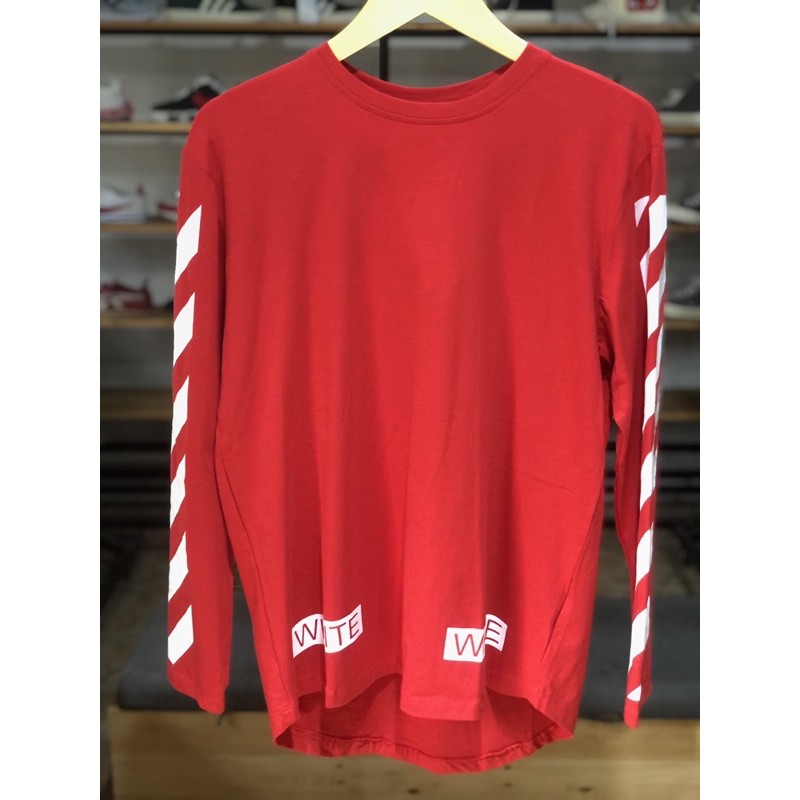 Tshirt Long Slif OFF White Red