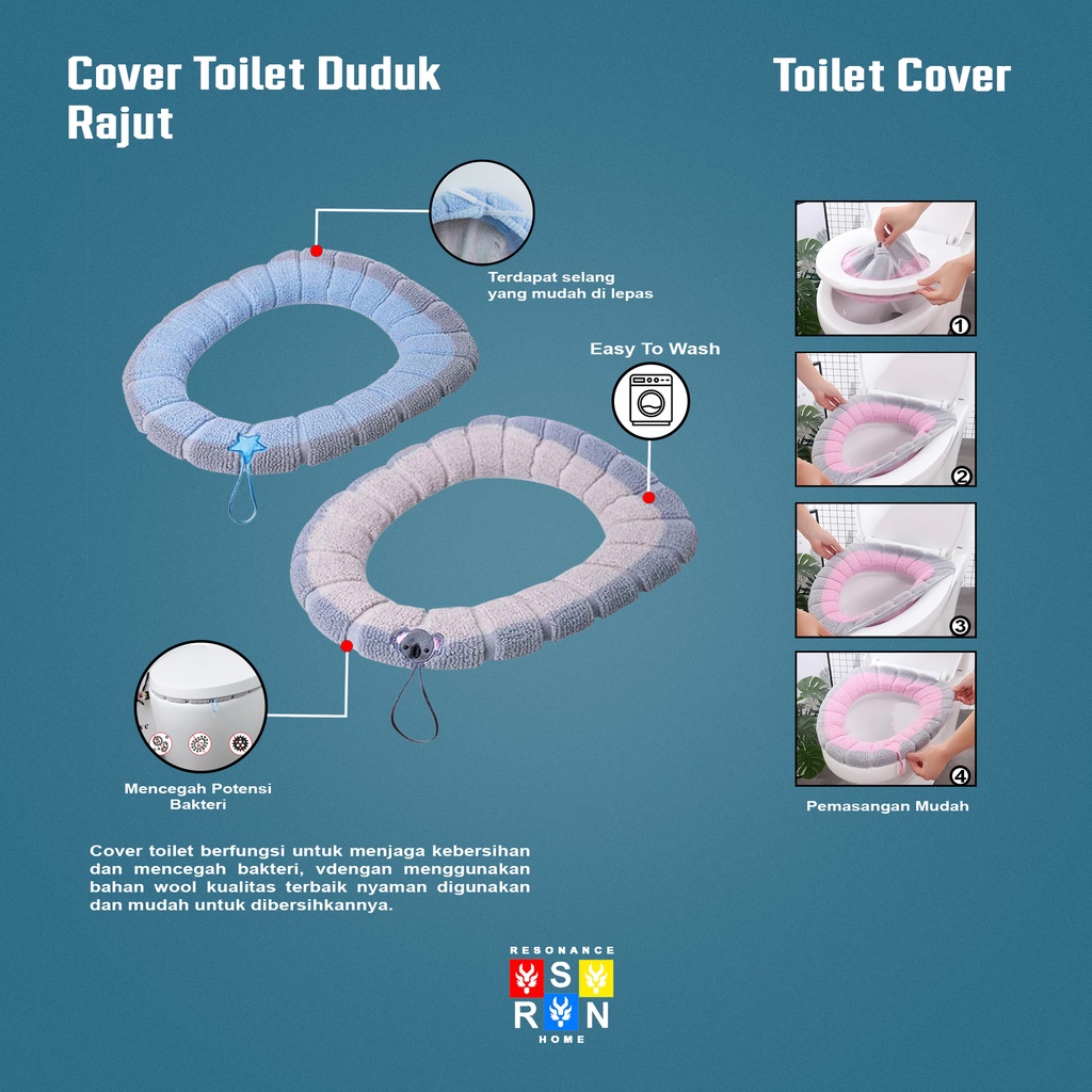 Alas Tempat Duduk WC Toilet Universal Cover Pelapis Dudukan Closet Resonance Home