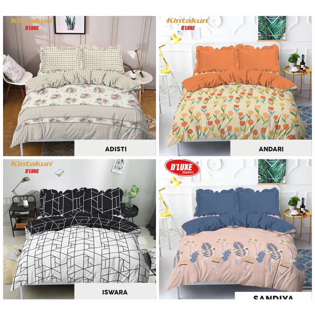 Bedcover Set Kintakun D'luxe Flat King 180x200 Tinggi 20cm