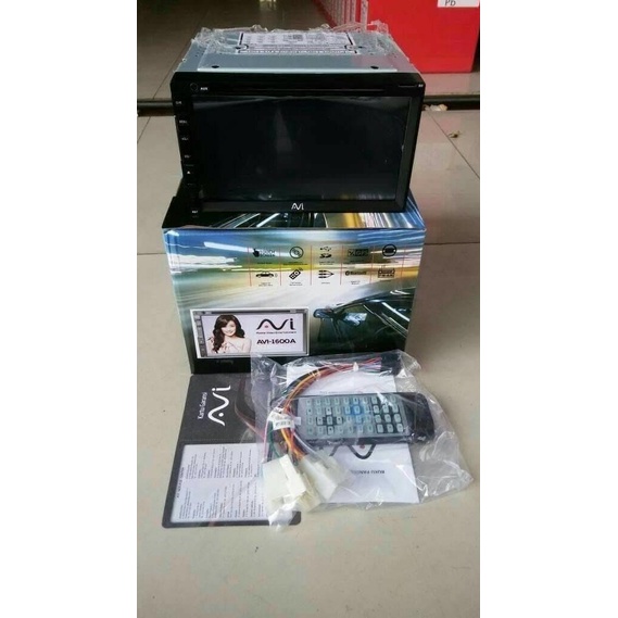 Tv Mobil Dvd Tape Double Din Headunit Head Unit Avi Layar 6.95 Inch