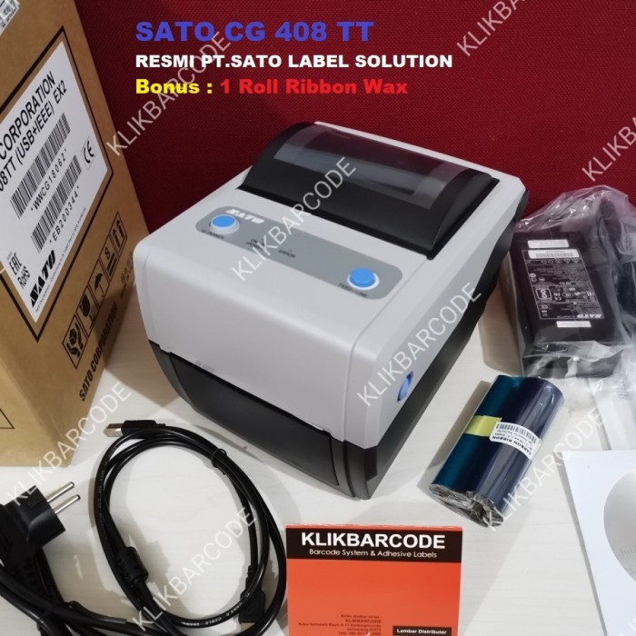BARCODE PRINTER SATO CG-408TT / CG 408 - NEW BARCODE SATO CG408 TT