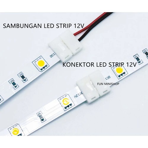 SAMBUNGAN LED STRIP 12V KONEKTOR LED STRIP 2835 5050 KLIP STRIP LED 8MM