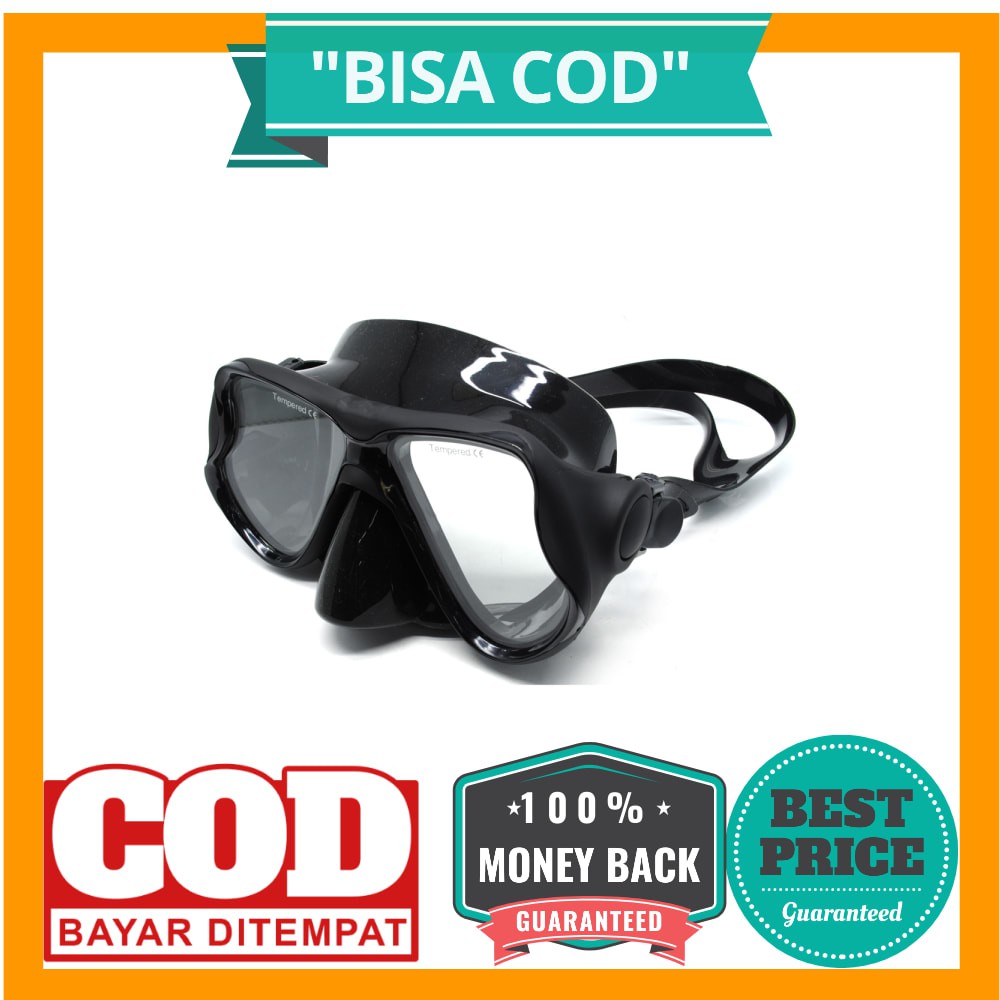 BISA COD TaffSPORT Kacamata Selam Scuba Diving Snorkeling - M22 - Black