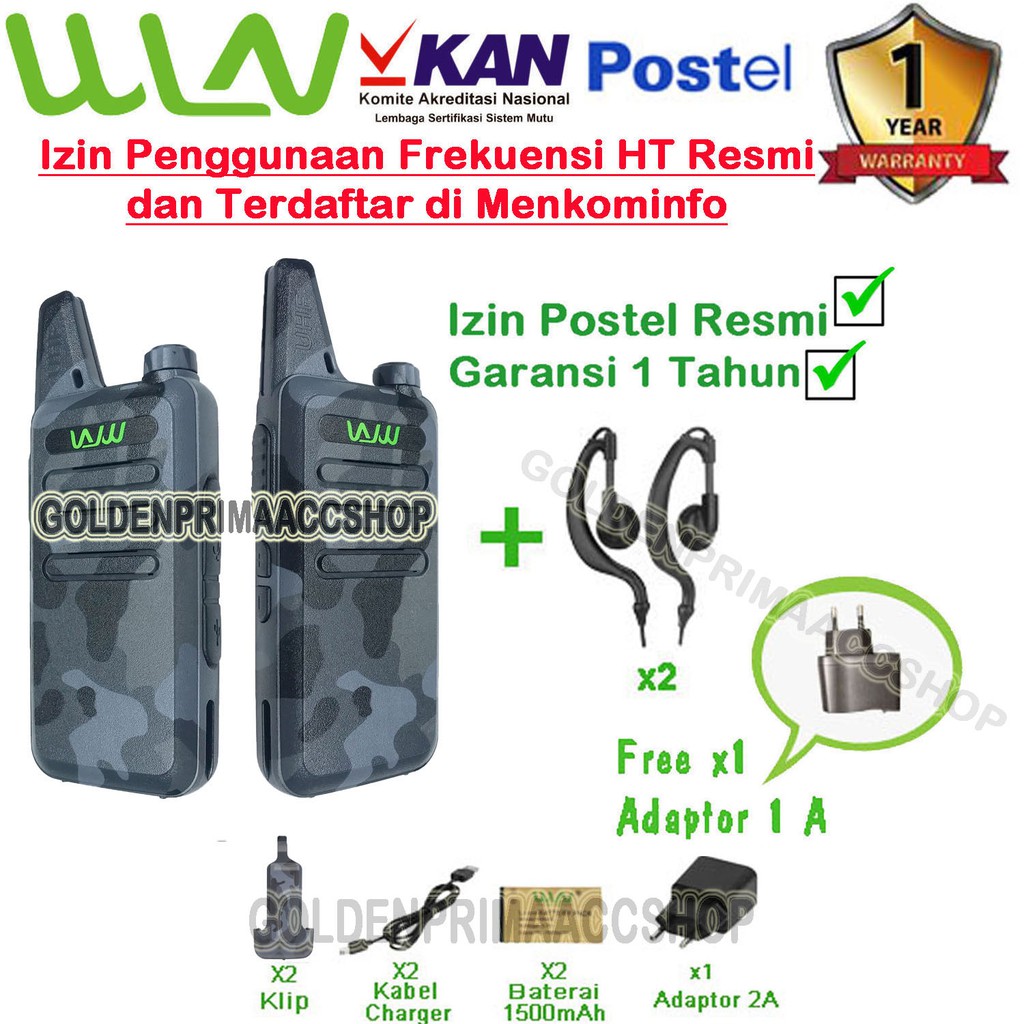 PAKET STANDART HT KD-C1 LORENG (ARMY, HIJAU, ABU, COKLAT, PUTIH)TANPA DESKTOP/CHARGER DUDUK ISI 2PCS