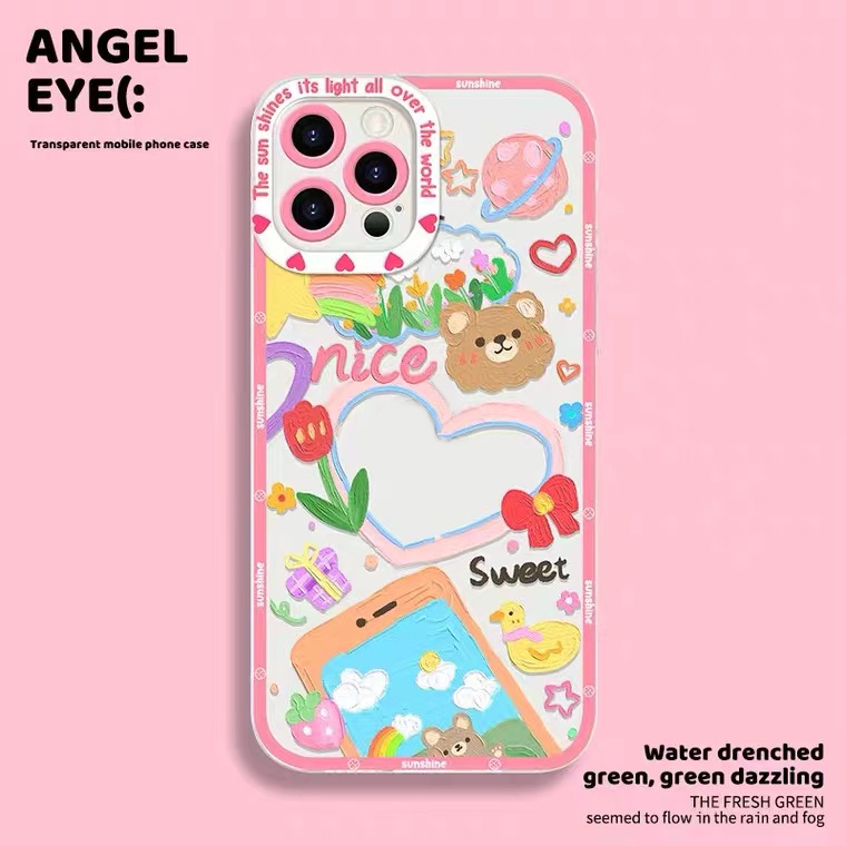 Soft Case Silikon Transparan Shockproof Motif Bunga Untuk iPhone 11 12 13 Pro MAX X XR XS MAX 12 Pro 6 6S 7 8 Plus