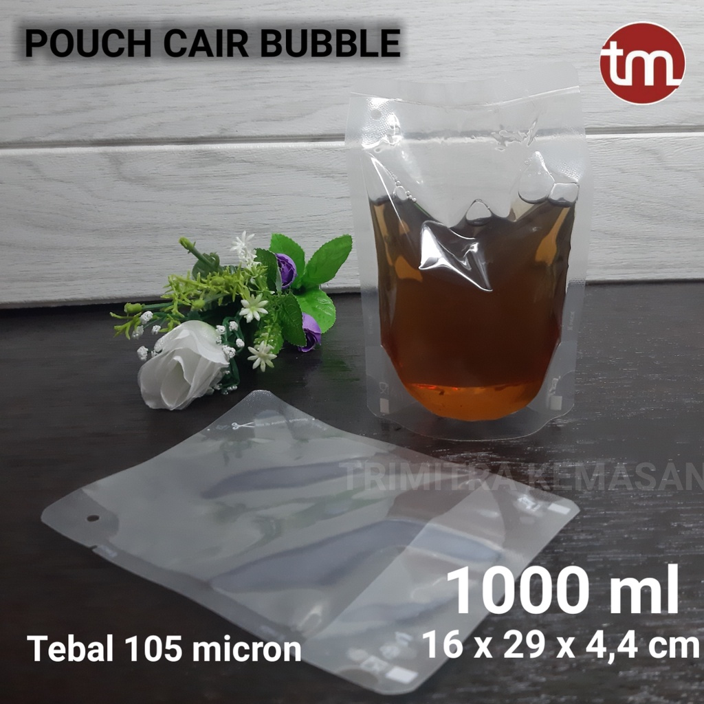 Standing Stand Pouch Plastik Kemasan Cair Cairan Minyak 1000 ml