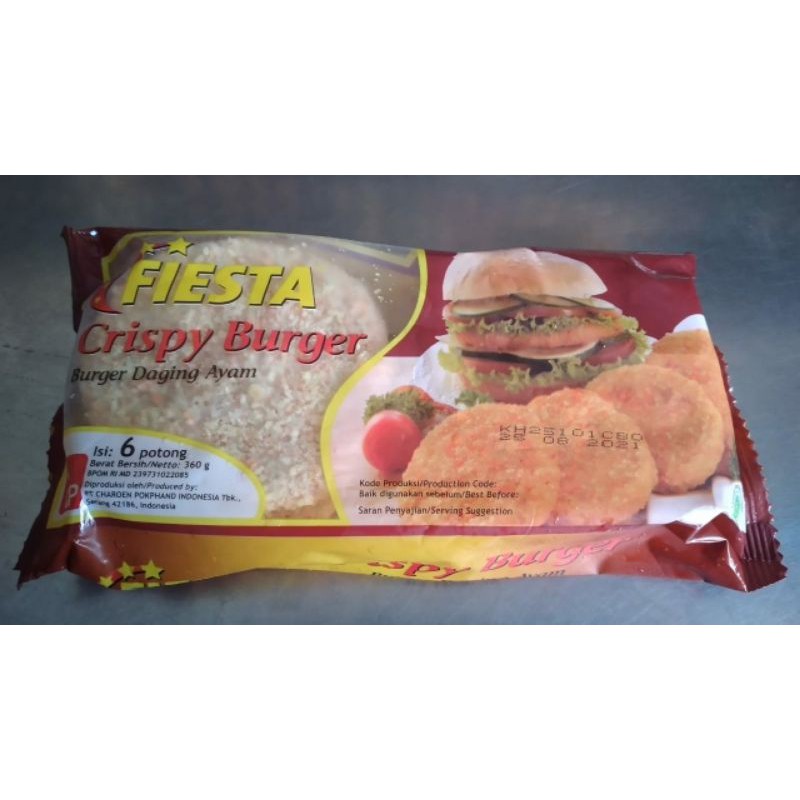 

Fiesta Crispy Burger 6 pcs daging Ayam