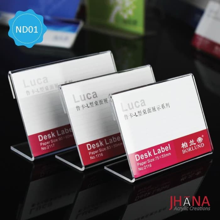 

NAME DESK ACRYLIC - Akrilik Kartu Nama - Acrylic Holder ND01S