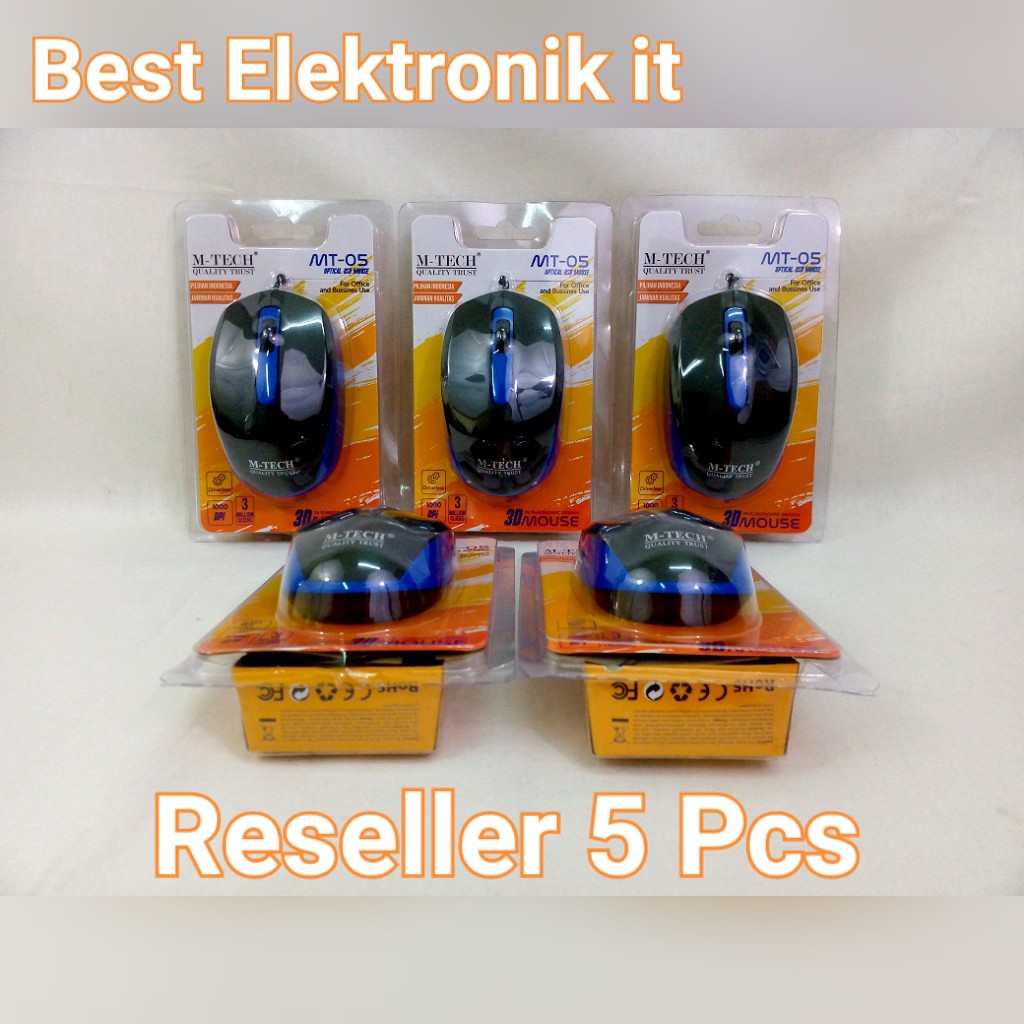 Mouse Usb Pc Komputer Laptop MT05 [Reseller 5 Pcs]