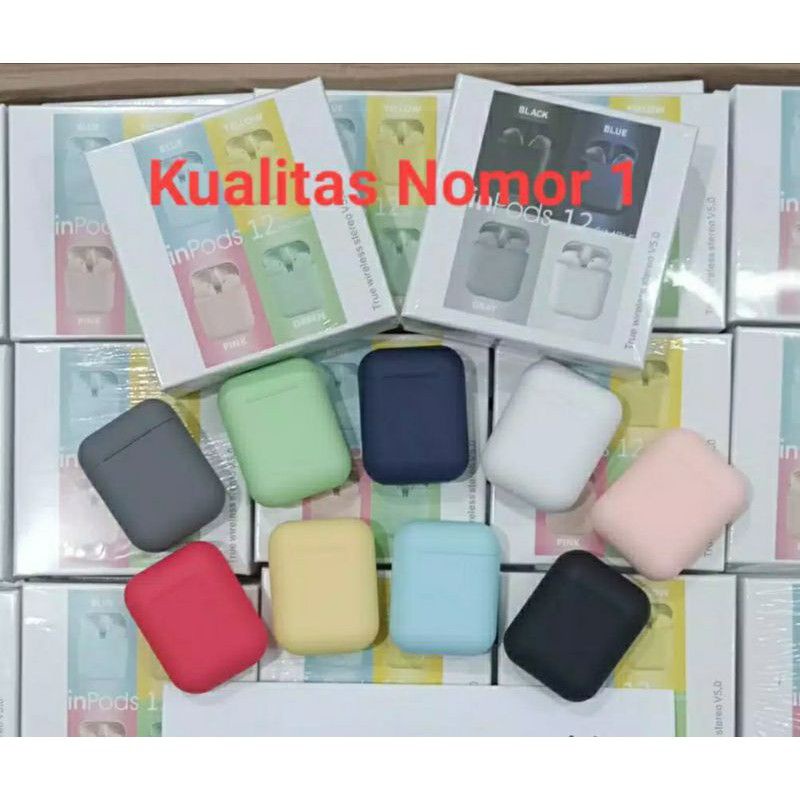 Inpods 12 TWS Wireless Earphone Bluetooth 5.0 Warna Macaron inPods12-Random