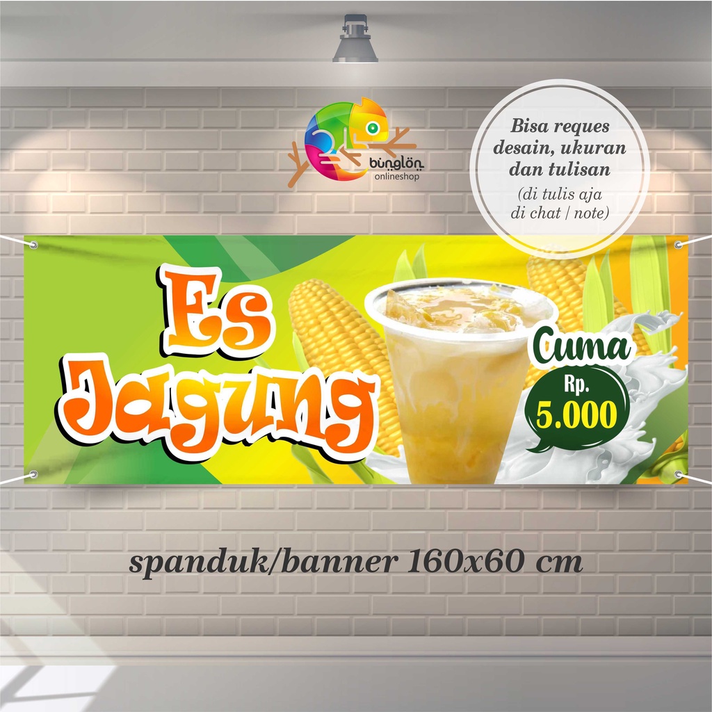Jual Spanduk Banner Es Jagung Murah Shopee Indonesia