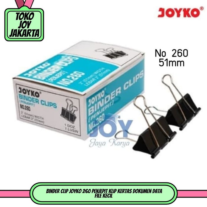 

Binder Clip 12pcs Joyko 260 Penjepit Klip Kertas Dokumen Data File Kecil