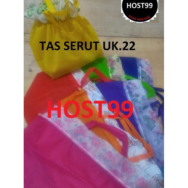 ⅎ TAS SERUT TAS BERKAT HANTARAN BEKAL KAIN SPUNDBOND TEBAL BESAR 22X22 - SERUT 22 MERAH ➲