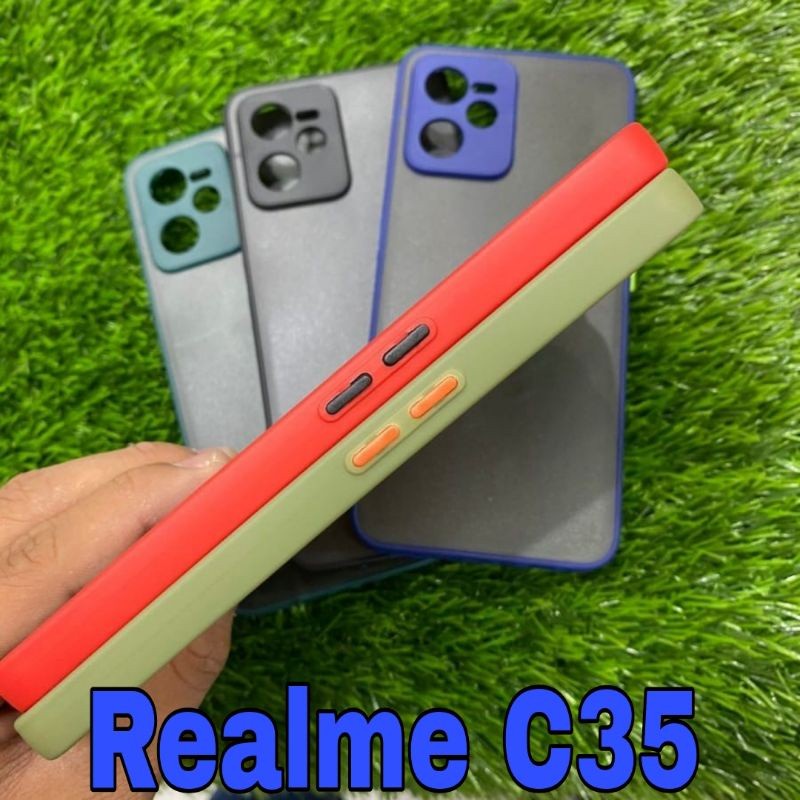 REALME C30 C31 C35 CASE DOFF HARDCASE AEROCASE HARD COLOUR WARNA KAMERA MATTE DOVE CASING PROTECT CAMERA COVER PELINDUNG KAMERA REALME C31 REALME C35