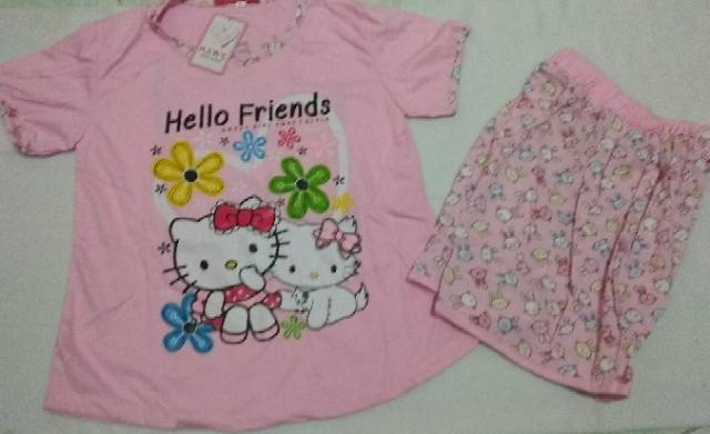 Setelan anak hello kitty / babydoll anak hello kitty