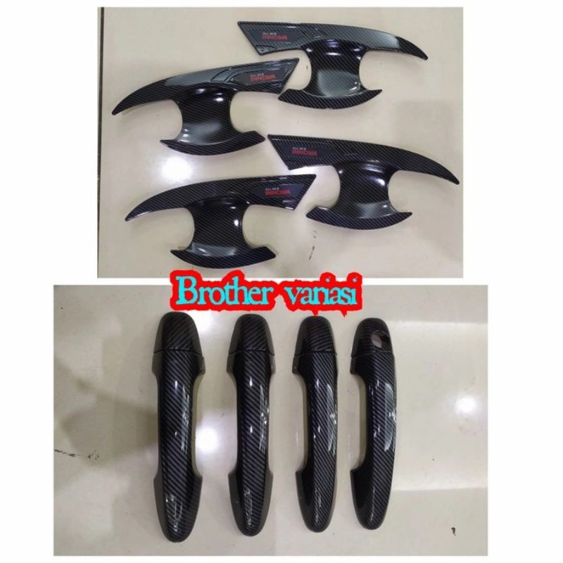 Outer handle cover pintu innova reborn 2016 up carbon