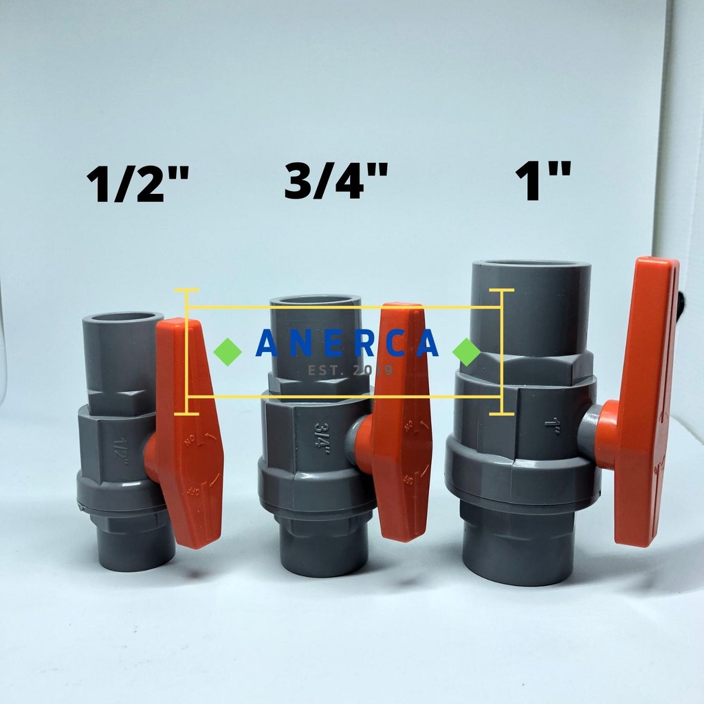 Stop kran 1/2 - 1 inch | Ballvalve PVC 'CAMEL' | Stopkran | Stopkeran