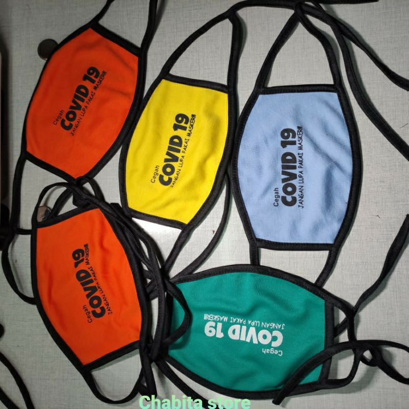 MASKER KAIN KAOS POLOS ANAK / MASKER KAIN KAOS ANAK PAUD, Tk, SD, DAN BISA SABLON