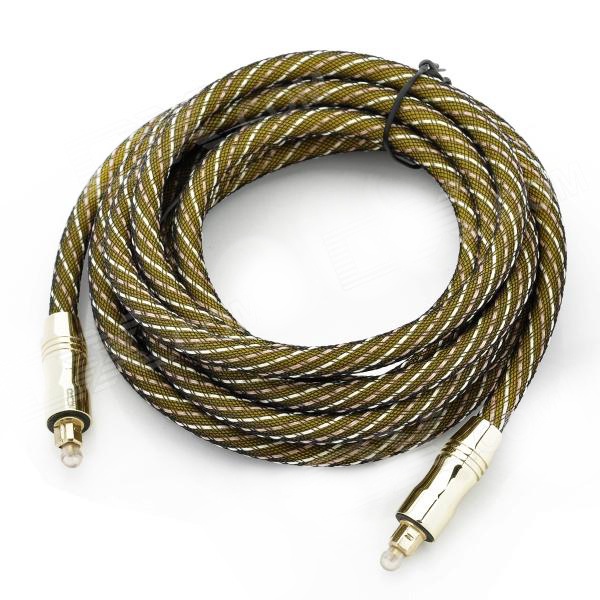 Kabel Toslink Audio Fiber Optic Male Ke Male 3 Meter - Golden