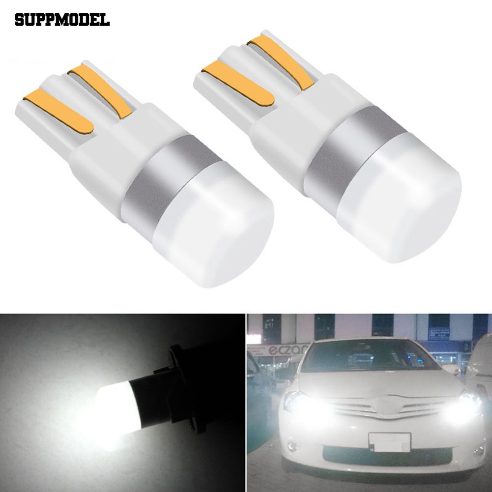 2Pcs Lampu LED 3030 SMD T10 W5W untuk Dome / Plafon Mobil