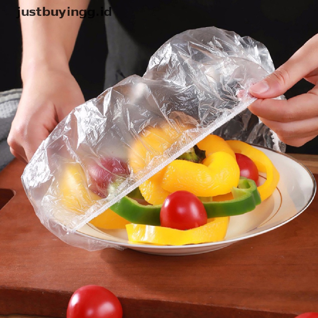 (Justbuyingg.Id) Penutup Makanan Sekali Pakai Bahan Plastik Elastis