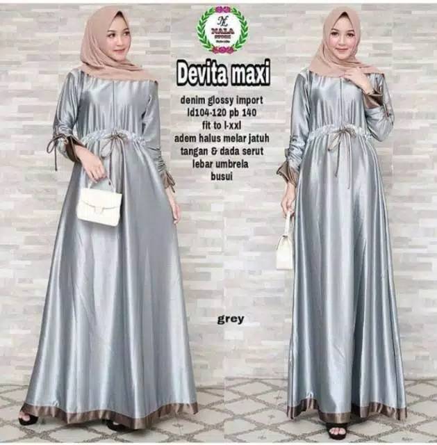 Devita Maxi | Gamis Syari | Baju Gamis | Pakaian Muslim | Baju Muslim | Pakaian wanita !| Baju Murah