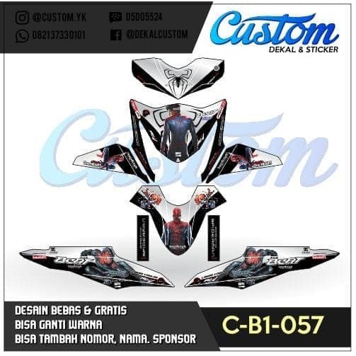 C93 Dekal Motor Beat Fi Spiderman Decal Stiker Sticker Striping