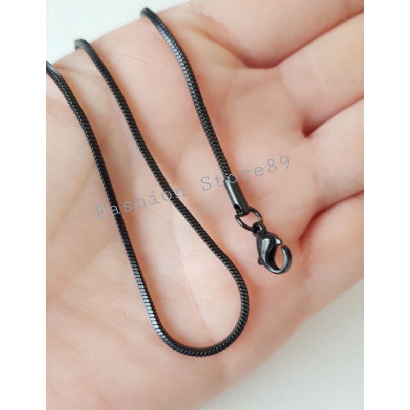 New Kalung Titanium Black Belut kotak 45cm 50cm 60cm import kualitas Terjamin antikarat selamanya