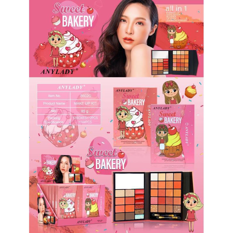 EYESHADOW / EYE SHADOW ANYLADY SWEET BAKERY PALETTE NO.8602G