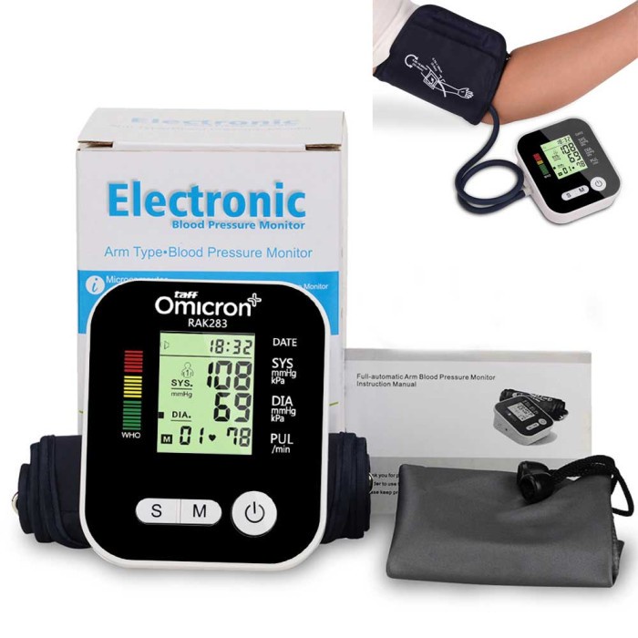TaffOmicron Pengukur Tekanan Darah Tensi Blood Pressure Monitor Voice