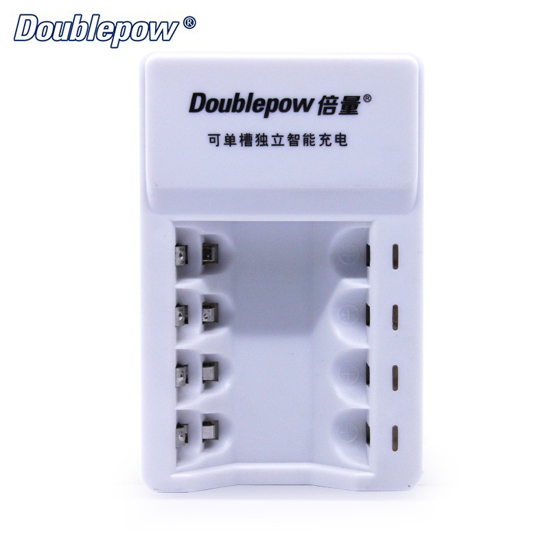 DOUBLEPOW Charger Baterai 4 Slots for AA/AAA Ni-MH Ni-CD - DP-K11 - White