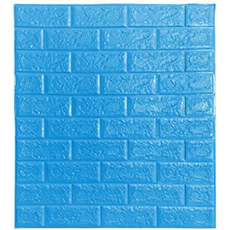 Jual Grosir Murah Wallpaper Dinding Batu Bata Wall Foam 3d Brick Form Ukuran 70 Cmx77cm Biru Muda Shopee Indonesia
