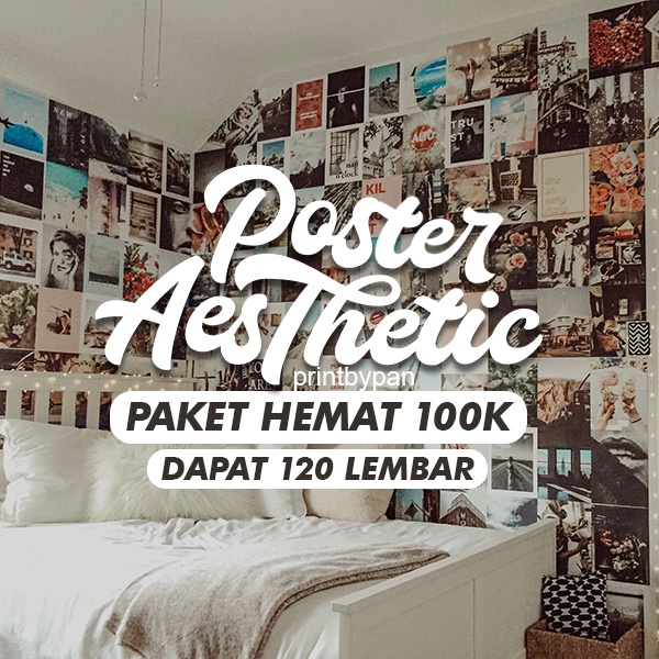 (100K) Wallpaper Poster Dinding Aesthetic A4/A5/A6 - Wall Decor Dekorasi Dinding Kamar Tidur - Stick