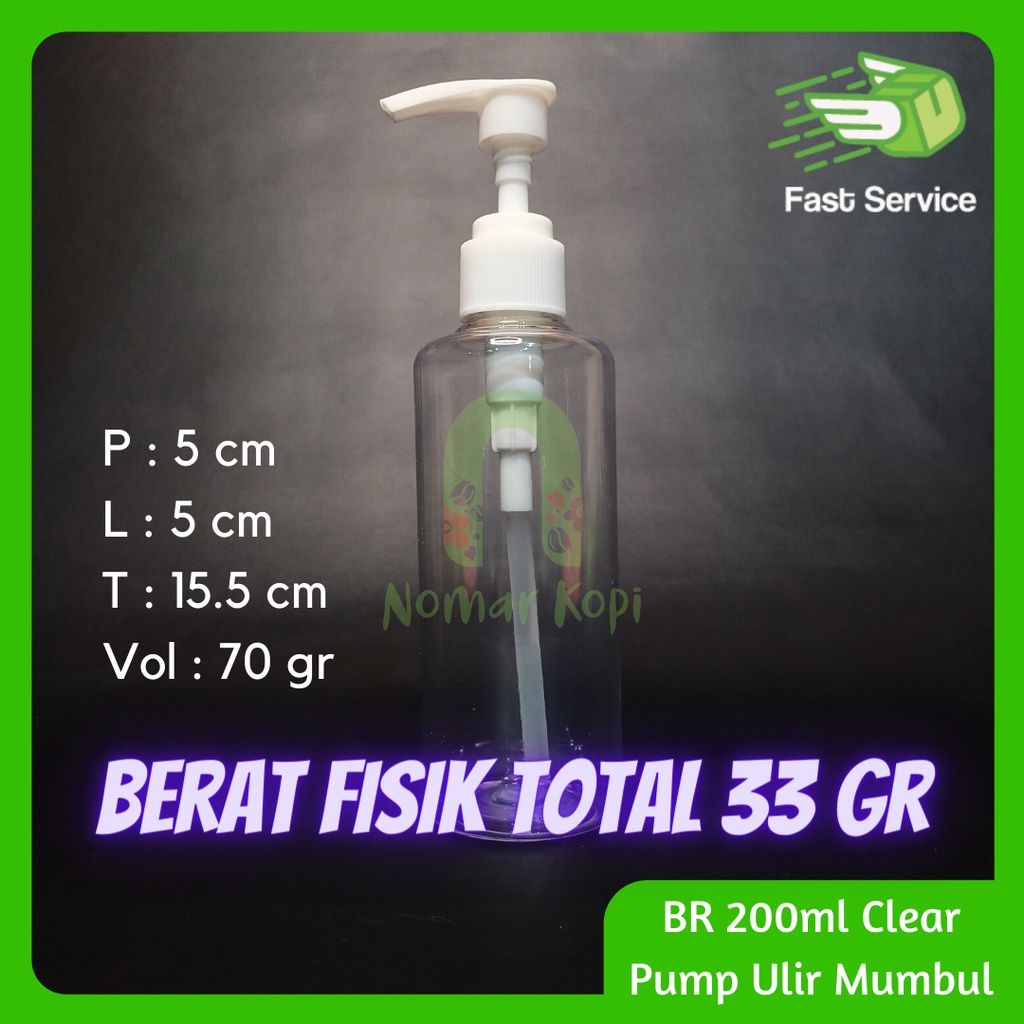 BOTOL PUMP 250ml PET BENING TEBAL LOTION SHAMPOO SANITIZER SABUN