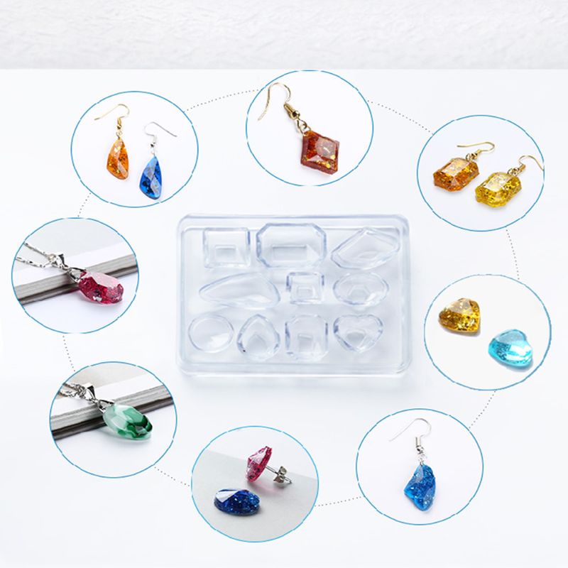 Siy 1 Set Cetakan Epoxy Resin Handmade Diy Bahan Silikon Untuk Membuat Perhiasan