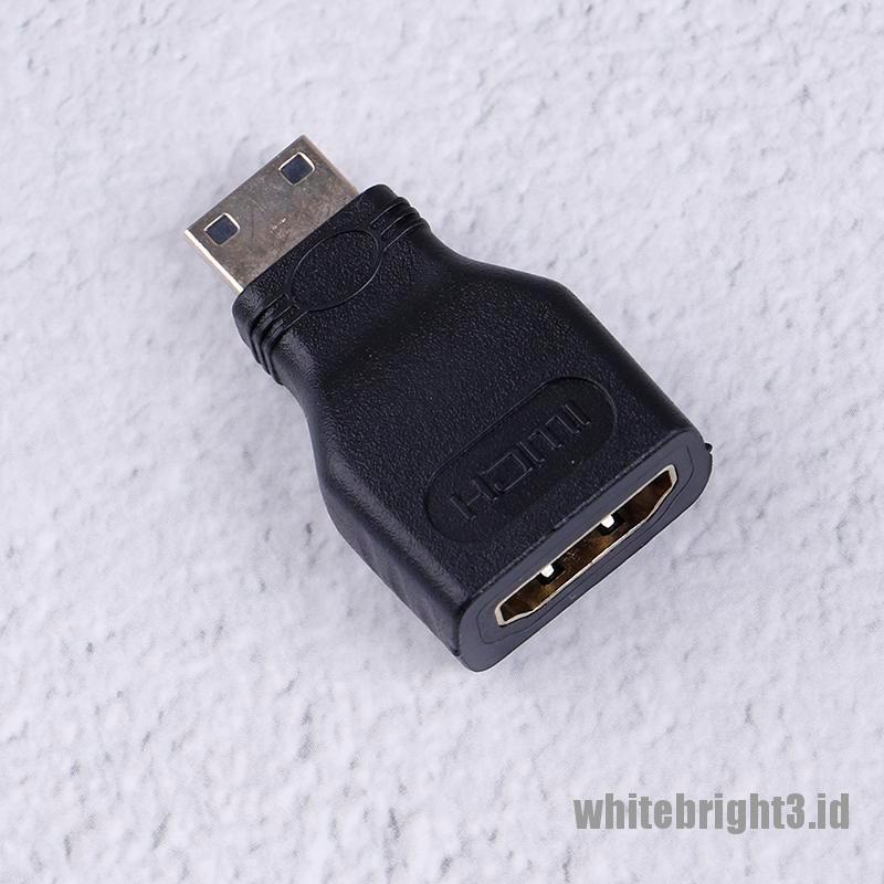 &lt; White3 &gt; Adapter converter hdmi 1.4 female jack Ke mini hdmi male