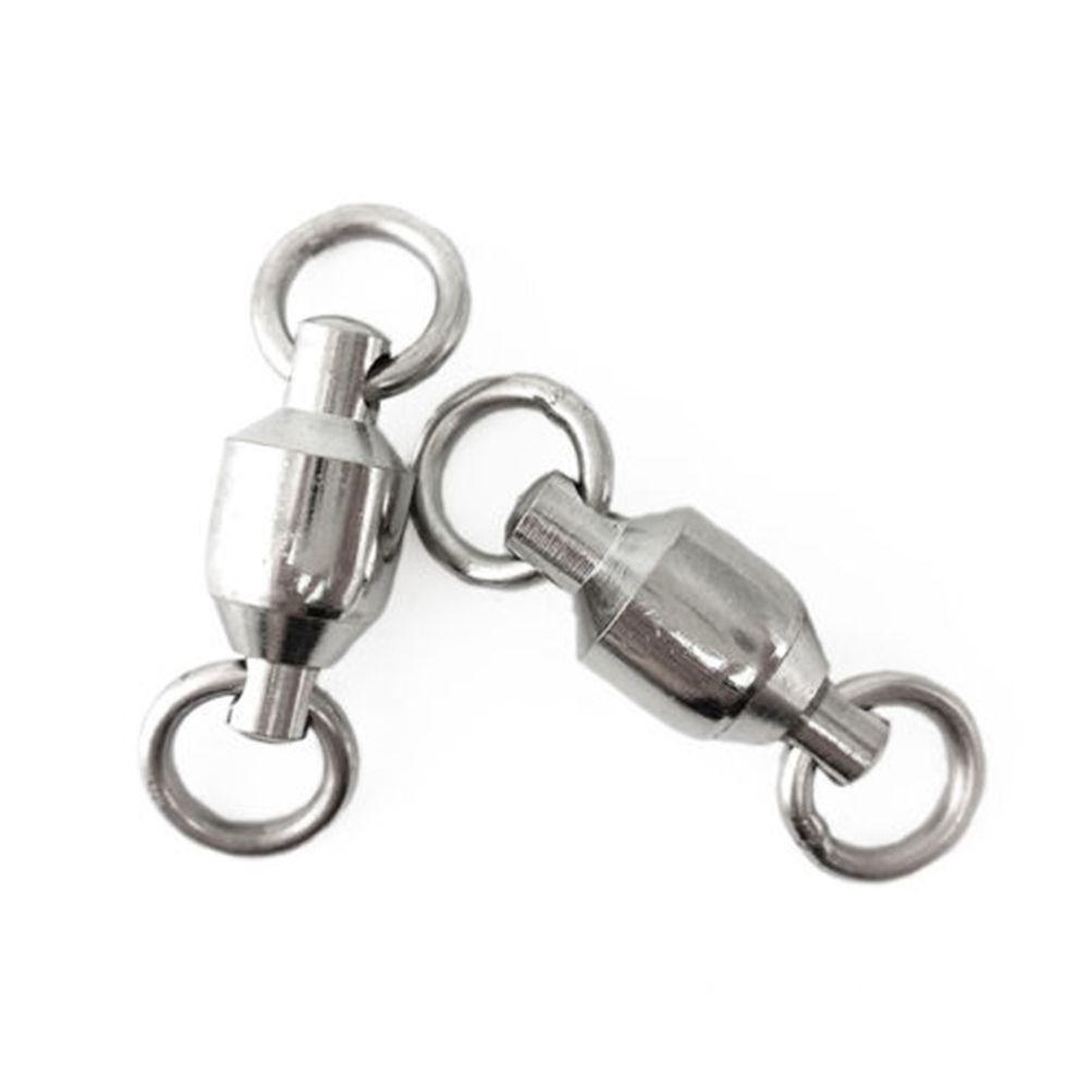 TOP 10pcs Konektor Memancing Rolling Swivel Tahan Lama Ukuran0# Kepada10# Tong Bearing High Quality