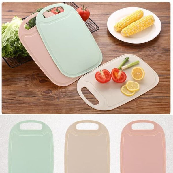 Talenan Antislip Bahan PP Food Grade Buah Sayur Jerami Gandum Cutting Board Talenan