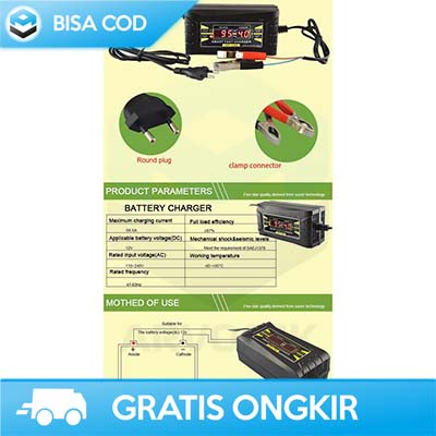 CHARGERAN AKI MOBIL WITH LCD ORIGINAL TAFFWARE 12V 6A CHIP ANTI KOSLET