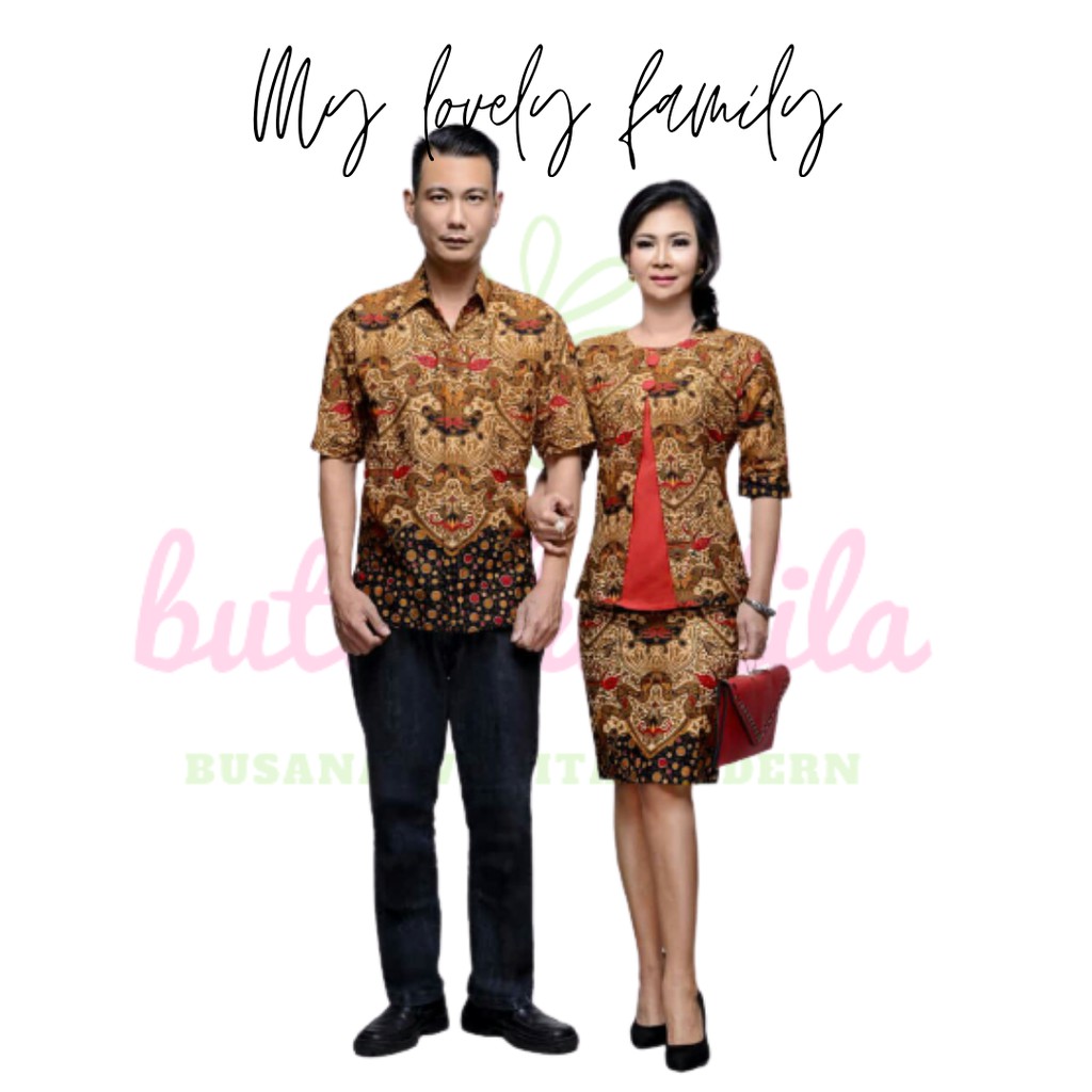 MAWAR PARI COUPLE Batik couple rok dan blus katun halus blus batik solo tersedia size jumbo