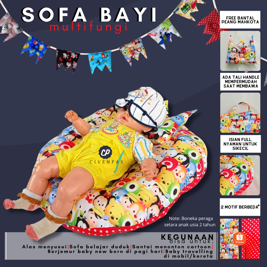 Sofa Bayi Multifungsi Kasur Bayi Tempat Tidur bayi matras bayi kasur travelling baby 2in1