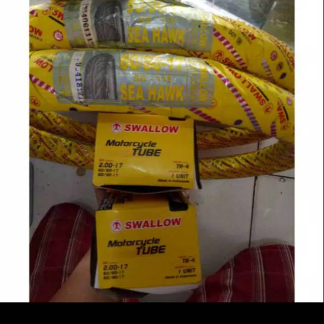 BAN LUAR SWALLOW SEPAKET 60-80-17 BAN 50-90-17 PLUS DAN BAN DALAM 2PCS