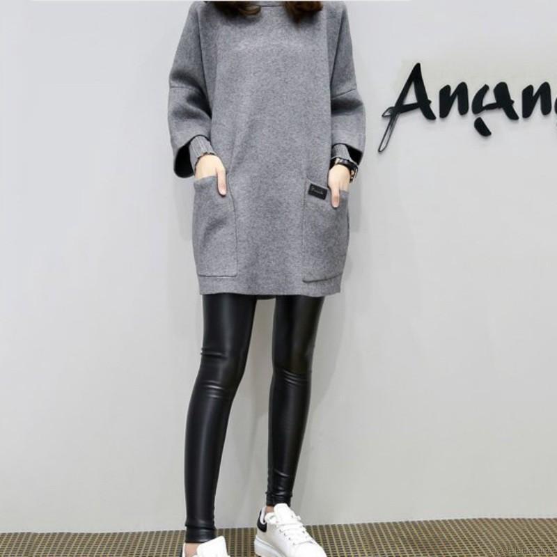 Sweater Kaos  Hoodie  Oversize Lengan  Panjang  untuk Wanita 