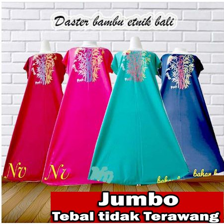 Termurah Daster Bambu Bali JUMBO Lukis Bahan Rayon KAOS adem dan nyaman dipakai