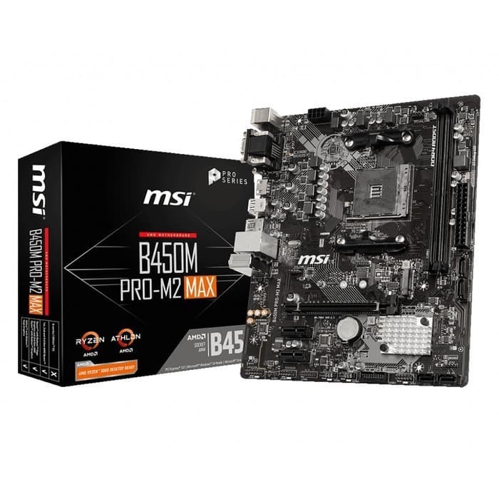 Motherboard MSI B450M PRO-M2 MAX - Kompatibel dengan Prosesor Ryzen