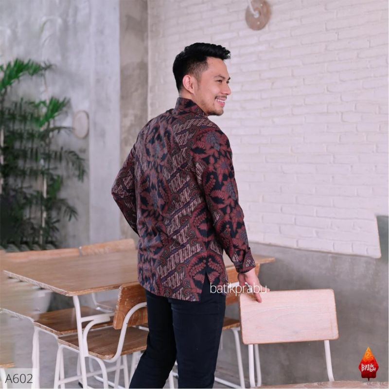 Baju Kemeja Batik Pria Lengan Panjang Pesta Kantoran Seragaman BG32